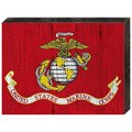 Designocracy Marines Military Patriotic Flag Art on Board Wall Decor 85098MR08